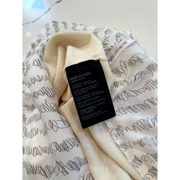 Club Monaco Azadeh Merino Wool Layered Top in Ivory Size XS - Picture 4 of 4